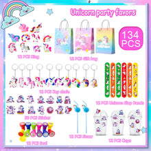 Lade das Bild in den Galerie-Viewer, Einhorn-Partygeschenke für Feier, Geburtstag, Party, 134-teiliges Geschenk Set