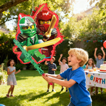 Lade das Bild in den Galerie-Viewer, Ninjago-Party Piñata-Set – große Ninjago-Piñata