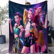 Lade das Bild in den Galerie-Viewer, Flauschige Hunterix K-Pop Demon Hunters Flanelldecken in 31 verschiedenen Motiven