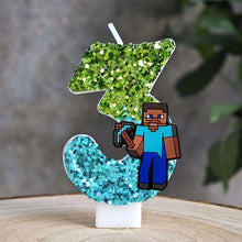 Lade das Bild in den Galerie-Viewer, Minecraft Geburtstag Kerze mit Jahreszahl