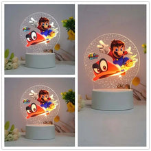 Lade das Bild in den Galerie-Viewer, Super Mario Bros 3D Nachtlicht in verschiedenen Motiven