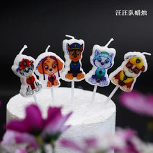 Lade das Bild in den Galerie-Viewer, Paw Patrol Kerzen für Geburtstag, Kuchen, Party - 5 Stk. Kerzen im Set