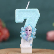 Lade das Bild in den Galerie-Viewer, Die Eiskönigin Frozen Geburtstagskerzen Kindergeburtstag mit Jahreszahl