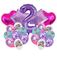 Lade das Bild in den Galerie-Viewer, 21 Stk. Kpop Demon Hunters Geburtstags Ballons mit Jahreszahl für Feier, Party etc.