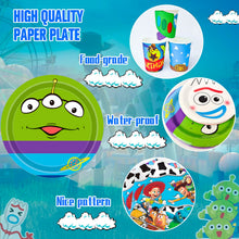 Lade das Bild in den Galerie-Viewer, Toy Story Kindergeburtstag Deko Set mit Banner, Tellern, Becher, Servietten 133 Teile