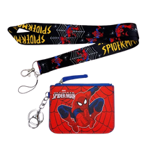 Lade das Bild in den Galerie-Viewer, Spider-Man Geldbörse für Kinder mit Lanyard