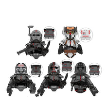Lade das Bild in den Galerie-Viewer, The Bad Batch Clone Troopers Star Wars Mini Figuren - 5 Figuren im Set