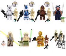 Lade das Bild in den Galerie-Viewer, 8 Stk, Figuren Star Wars Clone Trooper Mini Figuren mit Luke, C3PO u. a.