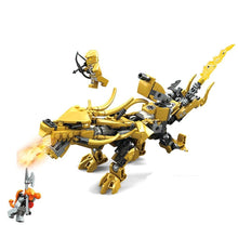 Lade das Bild in den Galerie-Viewer, Ninja Goldener Drache 2in1 Baustein Set kaufen