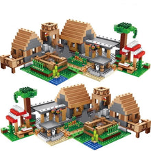 Lade das Bild in den Galerie-Viewer, Minecraft Farmhaus Bauernhaus Geisterstadt Baustein Set (838 Teile, mit 5 Figuren) kaufen