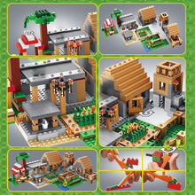 Lade das Bild in den Galerie-Viewer, Minecraft Farmhaus Bauernhaus Geisterstadt Baustein Set (838 Teile, mit 5 Figuren) kaufen