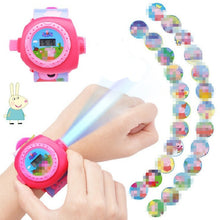 Lade das Bild in den Galerie-Viewer, Peppa Wutz Kinder Uhr mit LED Projektor Peppa Pig Kinder Armband Uhr kaufen