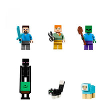 Lade das Bild in den Galerie-Viewer, Minecraft Unterschlupf im Wasserfall Bausteine Spielzeug Set 729 Teile kaufen