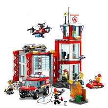 Lade das Bild in den Galerie-Viewer, Feuerwehr Wache - Feuerwehr-Station - City Series Bausteine - Spielzeug kaufen