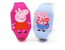 Lade das Bild in den Galerie-Viewer, Peppa Wutz Kinder Armbanduhren LED - Leuchten im Dunkeln kaufen