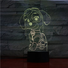 Lade das Bild in den Galerie-Viewer, Paw Patrol Nachtlicht Lampe Tischlicht mit Farbwechsel & 3D LED Effekt kaufen