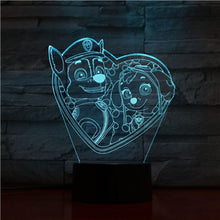 Lade das Bild in den Galerie-Viewer, Paw Patrol Nachtlicht Lampe Tischlicht mit Farbwechsel & 3D LED Effekt kaufen