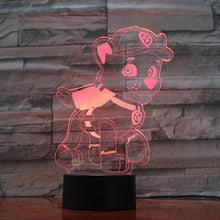 Lade das Bild in den Galerie-Viewer, Paw Patrol Nachtlicht Lampe Tischlicht mit Farbwechsel & 3D LED Effekt kaufen