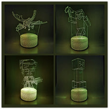 Lade das Bild in den Galerie-Viewer, Minecraft Nachtlicht, Nachttischlampe, 3D LED Lampe Farbwechsel kaufen