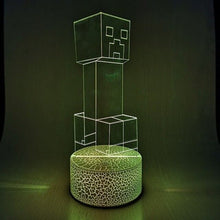 Lade das Bild in den Galerie-Viewer, Minecraft Nachtlicht, Nachttischlampe, 3D LED Lampe Farbwechsel kaufen