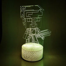 Lade das Bild in den Galerie-Viewer, Minecraft Nachtlicht, Nachttischlampe, 3D LED Lampe Farbwechsel kaufen