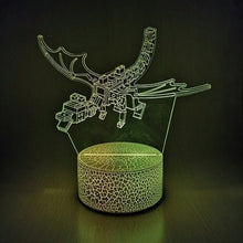 Lade das Bild in den Galerie-Viewer, Minecraft Nachtlicht, Nachttischlampe, 3D LED Lampe Farbwechsel kaufen