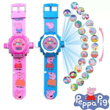 Lade das Bild in den Galerie-Viewer, Peppa Wutz Kinder Uhr mit LED Projektor Peppa Pig Kinder Armband Uhr kaufen