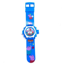 Lade das Bild in den Galerie-Viewer, Peppa Wutz Kinder Uhr mit LED Projektor Peppa Pig Kinder Armband Uhr kaufen