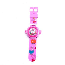 Lade das Bild in den Galerie-Viewer, Peppa Wutz Kinder Uhr mit LED Projektor Peppa Pig Kinder Armband Uhr kaufen
