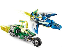 Lade das Bild in den Galerie-Viewer, Ninja Jay und Lloyds Power-Flitzer mit Flugzeug- und Fahrradrennfahrern, Bauset kaufen