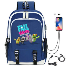 Lade das Bild in den Galerie-Viewer, Fall Guys Rucksack mit USB Anschluß und Lademöglichkeit kaufen
