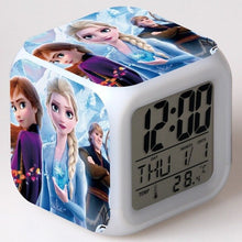 Lade das Bild in den Galerie-Viewer, Die Eiskönigin Frozen Elsa Anna Digitaler Wecker Uhr mit LED Licht kaufen
