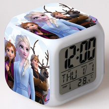 Lade das Bild in den Galerie-Viewer, Die Eiskönigin Frozen Elsa Anna Digitaler Wecker Uhr mit LED Licht kaufen