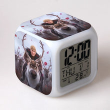 Lade das Bild in den Galerie-Viewer, Die Eiskönigin Frozen Elsa Anna Digitaler Wecker Uhr mit LED Licht kaufen