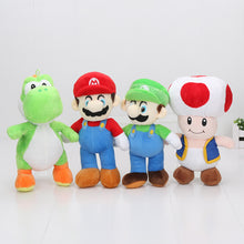 Lade das Bild in den Galerie-Viewer, Set mit 4Stk. Mario, Yoshi, Luigi, Pilz Plüsch Figuren (ca. 20cm) kaufen