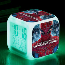 Lade das Bild in den Galerie-Viewer, Spiderman Wecker mit Digital LED Uhr in vielen Motiven kaufen