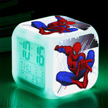 Lade das Bild in den Galerie-Viewer, Spiderman Wecker mit Digital LED Uhr in vielen Motiven kaufen