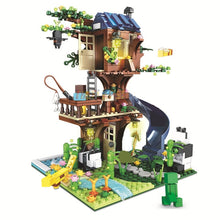 Lade das Bild in den Galerie-Viewer, Neues Minecraft Baumhaus Klemm Baustein Set (706 Teile) kaufen