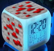 Lade das Bild in den Galerie-Viewer, Minecraft Wecker mit Digital Uhr LED Anzeige kaufen