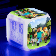 Lade das Bild in den Galerie-Viewer, Minecraft Wecker mit Digital Uhr LED Anzeige kaufen