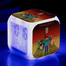 Lade das Bild in den Galerie-Viewer, Minecraft Wecker mit Digital Uhr LED Anzeige kaufen