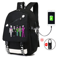 Lade das Bild in den Galerie-Viewer, Minecraft Rucksack Tasche Schul Tornister mit USB Ladefunktion kaufen