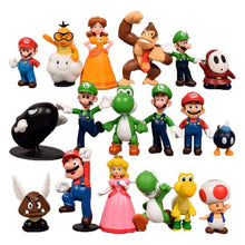 Lade das Bild in den Galerie-Viewer, Super Mario Figuren Sets (verschiedene Sets mit Bowser, Koopa, Yoshi, Mario Maker, Luigi, Mushroom, Peach, Wario) kaufen