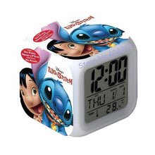 Lade das Bild in den Galerie-Viewer, Lilo & Stitch Digital Uhr Digitaler Wecker mit Farbwechsel Effekt kaufen