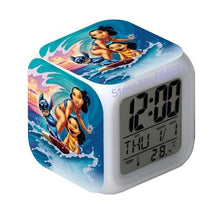 Lade das Bild in den Galerie-Viewer, Lilo & Stitch Digital Uhr Digitaler Wecker mit Farbwechsel Effekt kaufen