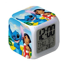 Lade das Bild in den Galerie-Viewer, Lilo & Stitch Digital Uhr Digitaler Wecker mit Farbwechsel Effekt kaufen