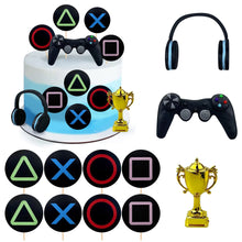 Lade das Bild in den Galerie-Viewer, 11/18/30 teiliges Kuchen Deko Topper Set im Gaming Style
