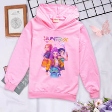 Lade das Bild in den Galerie-Viewer, Niedlicher Hunterx Kpop Demon Hunter Kapuzenhoodie Pullover für Kinder
