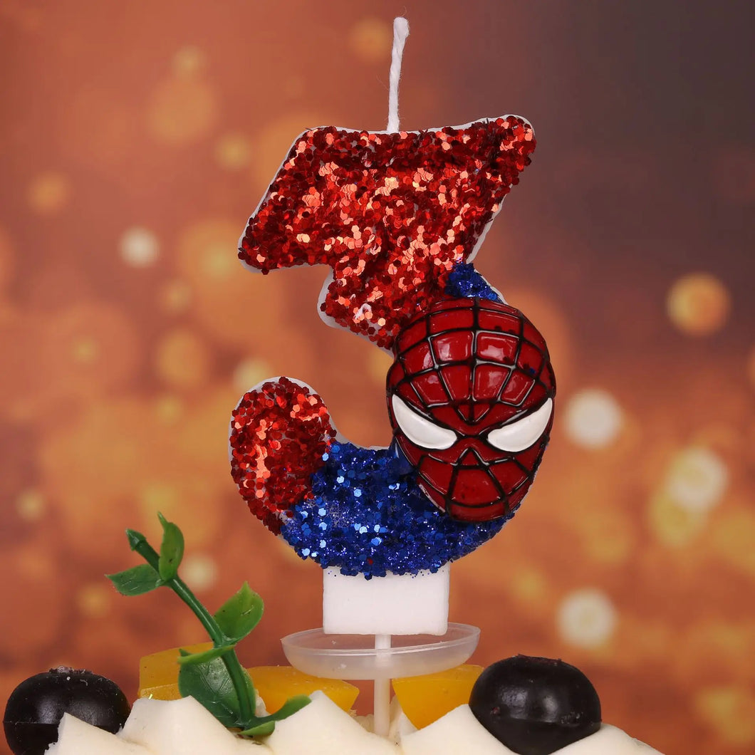 Spider-Man Geburtstag Kerze mit Jahreszahl