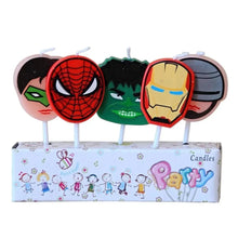 Lade das Bild in den Galerie-Viewer, 5 Stk. Spiderman oder Superhelden Kerzen für Geburtstag, Deko etc.

